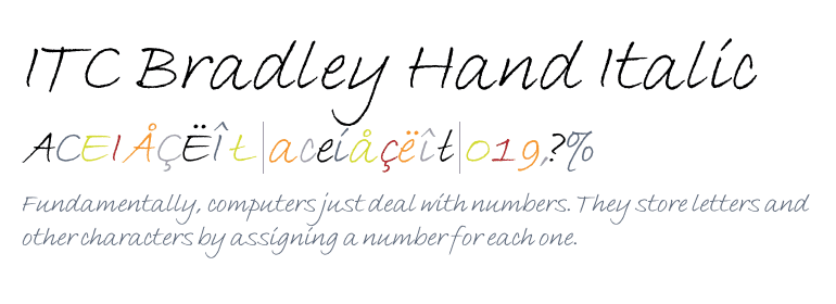 Download bradley hand itc font